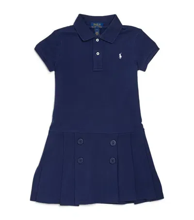 Ralph Lauren Kids' Cotton Polo Shirt Dress In Navy