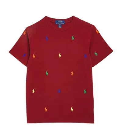 Ralph Lauren Kids' Cotton Pony Logo T-shirt In Red