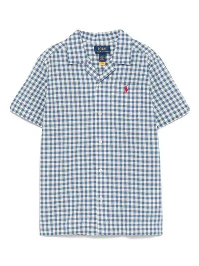 Ralph Lauren Kids' Gingham Shirt In Blue