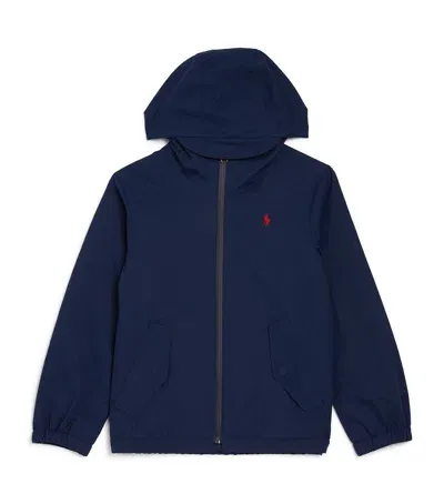 Ralph Lauren Kids' Hooded Windbreaker In Navy