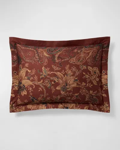 Ralph Lauren Inez King Sham In Red