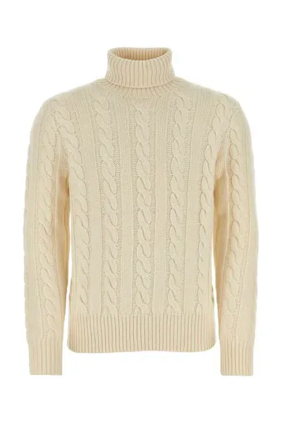 Ralph Lauren Ivory Wool Blend Sweater In Neutral