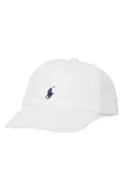 Ralph Lauren Babies'  Kids' Classic Chino Baseball Cap In White