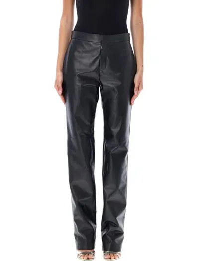 Ralph Lauren Leather Pant In Black