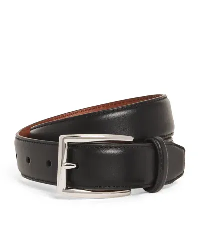 Ralph Lauren Kids' Leather Polo Pony Belt In Black