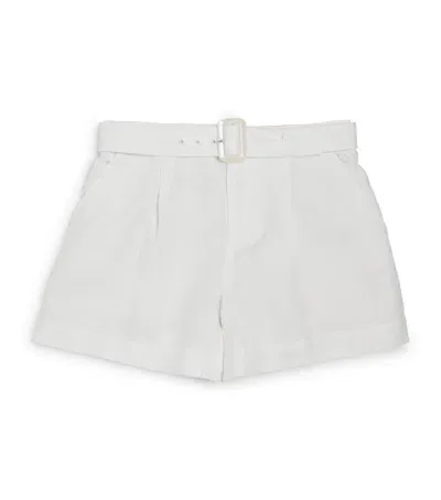 Ralph Lauren Kids' Linen Belted Shorts In White