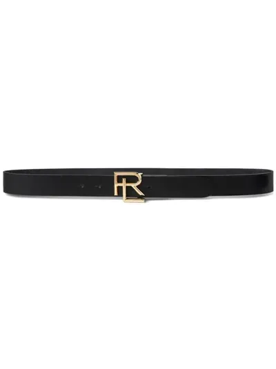 Ralph Lauren Logo-buckle Belt In Black