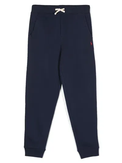 Ralph Lauren Kids' Logo-embroidered Drawstring Track Pants In Blue