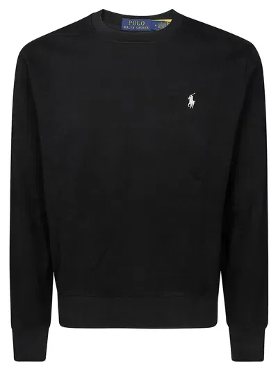 Ralph Lauren Loopback Fleece Sweatshirt In Polo Black