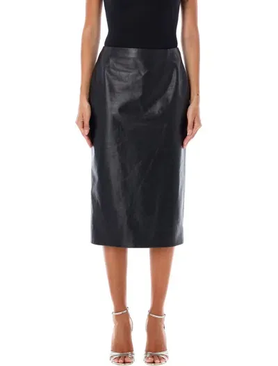 Ralph Lauren Midi Pencil Skirt In Black