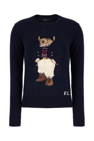 Ralph Lauren Midnight Blue Cotton Sweater In Navy