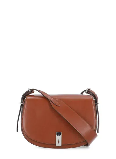 Ralph Lauren Mini Saddle Shoulder Bag In Brown