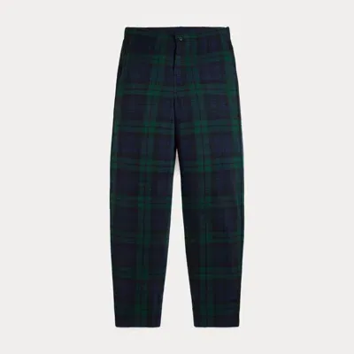 Ralph Lauren Kids' Plaid Jacquard Flannel Trouser In Blackwatch Plaid