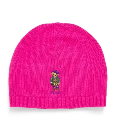 Ralph Lauren Kids' Polo Bear Beanie In Pink