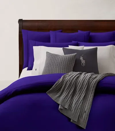 Ralph Lauren Polo Chalet Double Flat Sheet In Purple