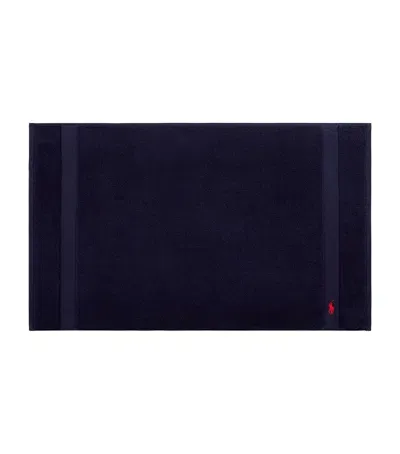 Ralph Lauren Polo Player Bath Mat In Navy