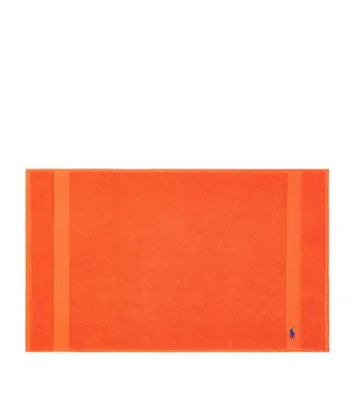 Ralph Lauren Polo Player Bath Mat In Orange