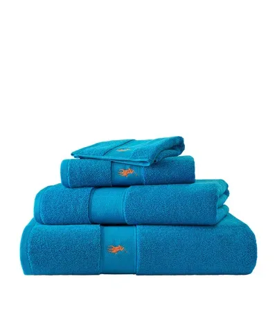 Ralph Lauren Polo Player Bath Towel In Turquoise