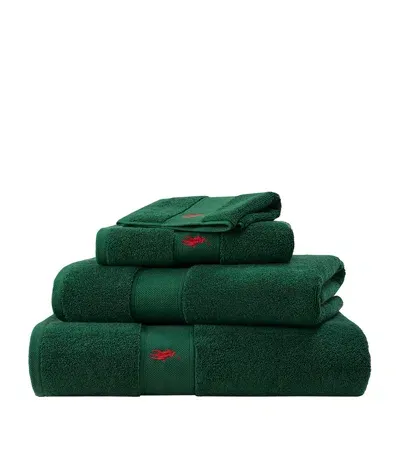 Ralph Lauren Polo Player Hand Towel In Green