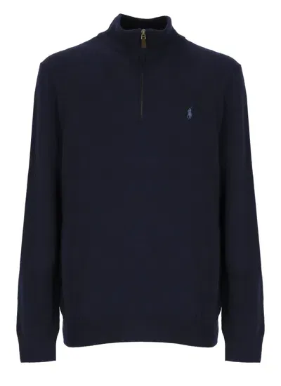 Ralph Lauren Pony Sweater In Blue