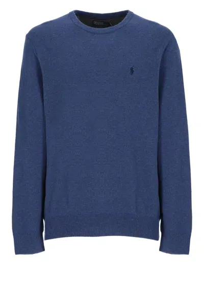 Ralph Lauren Pony Sweater In Blue