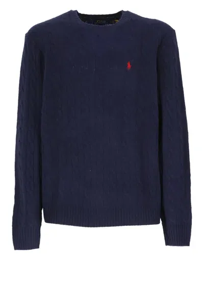 Ralph Lauren Pony Sweater In Blue