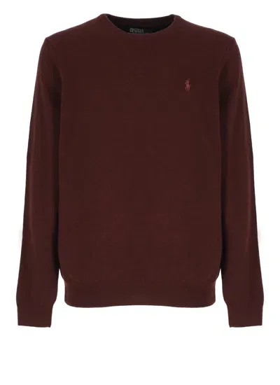 Ralph Lauren Pony Sweater In Red