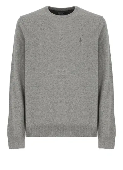 Ralph Lauren Pony Sweater In Grey