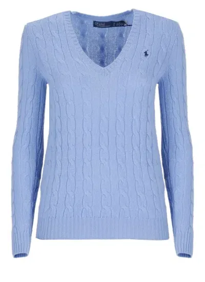 Ralph Lauren Pony Sweater In Light Blue