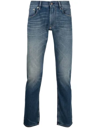 Ralph Lauren Purple Label 5-pocket Slim Denim Pants In Blue