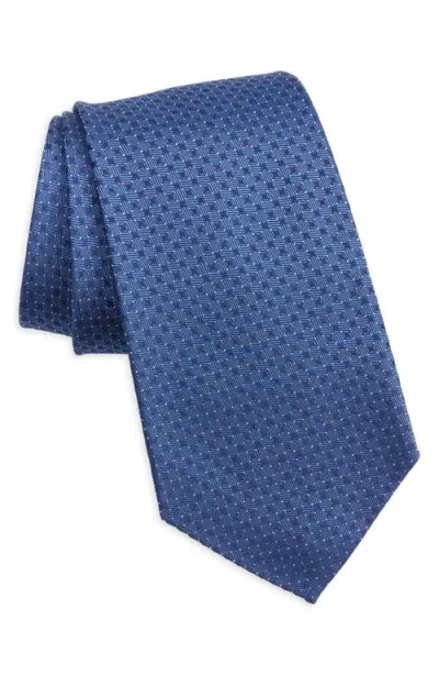 Ralph Lauren Purple Label Bond St. Geometric Silk Tie In Blue