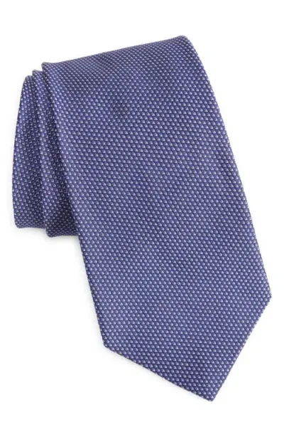 Ralph Lauren Purple Label Bond St. Silk Tie In Navy/purple