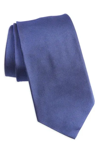 Ralph Lauren Purple Label Bond St. Solid Silk Tie In Blue