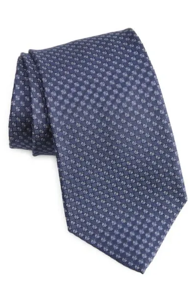 Ralph Lauren Purple Label Bond St. Solid Silk Tie In Navy