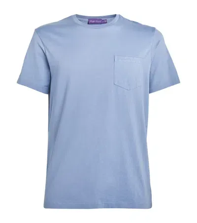 Ralph Lauren Purple Label Cotton T-shirt In Blue