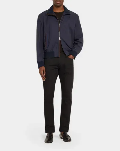 Ralph Lauren Purple Label Men's Performance Silk Windbreaker In Navy