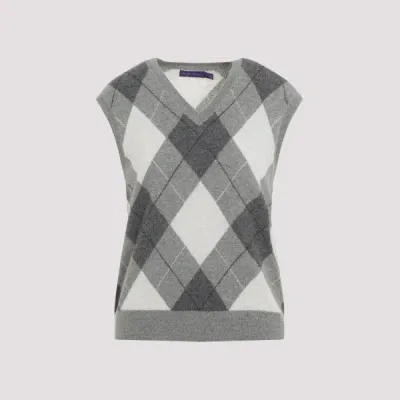 Ralph Lauren Purple Label Vest Sweater L In Grey