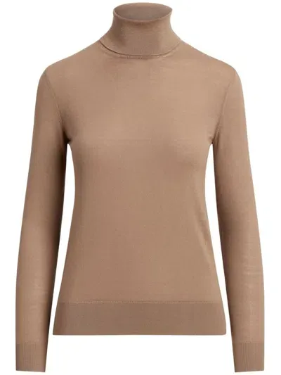 Ralph Lauren Roll-neck Knit Jumper In Neutrals