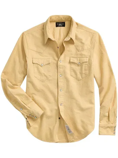 Ralph Lauren Rrl Buffalo West-long Sleeve-sport Shirt In Yellow