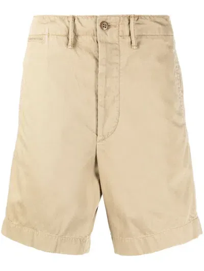 Ralph Lauren Rrl Mid-rise Bermuda Shorts In Neutrals