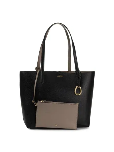 Ralph Lauren Rvrsble Tote Tote Medium In Black Taupe