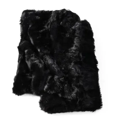 Ralph Lauren Shearling Brighton Throw In Black