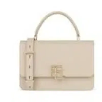 Ralph Lauren Small Top Handle Crossbody Leather Bag In Beige