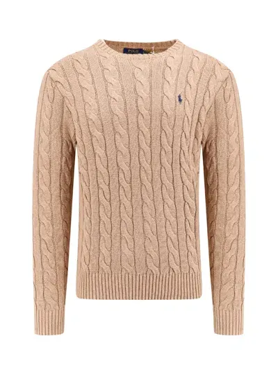 Ralph Lauren Sweater In Camel Melange