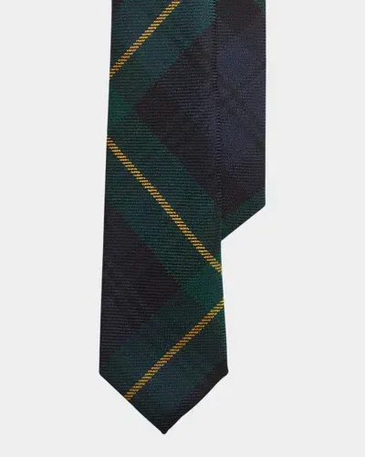 Ralph Lauren Kids' Wool-tie-neckwear-neck Tie In Navygoldgreen