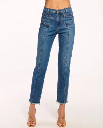 Ramy Brook Cropped Zayne High-rise Jean In Medium Wash