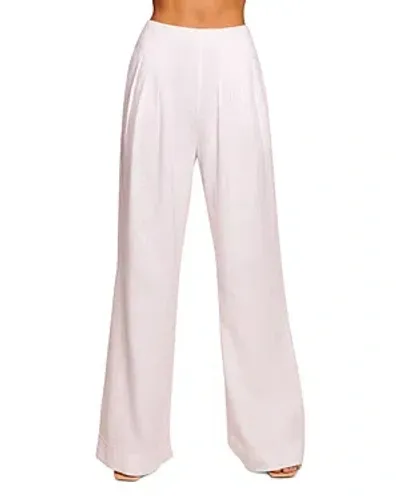 Ramy Brook Dalia Pleated Wide-leg Pants In White