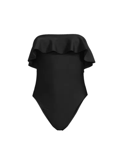 Ramy Brook Women's Minna Ruffled One-piece Swimsuit In Black