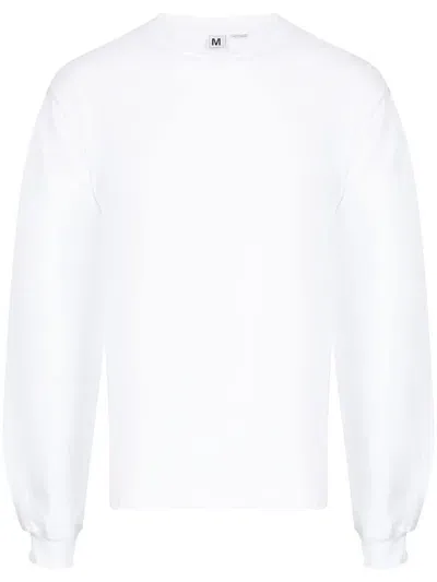 Random Identities Long-sleeve Cotton T-shirt In Weiss