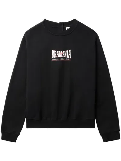 Random Identities Zip-up Cotton Sweatshirt In Black